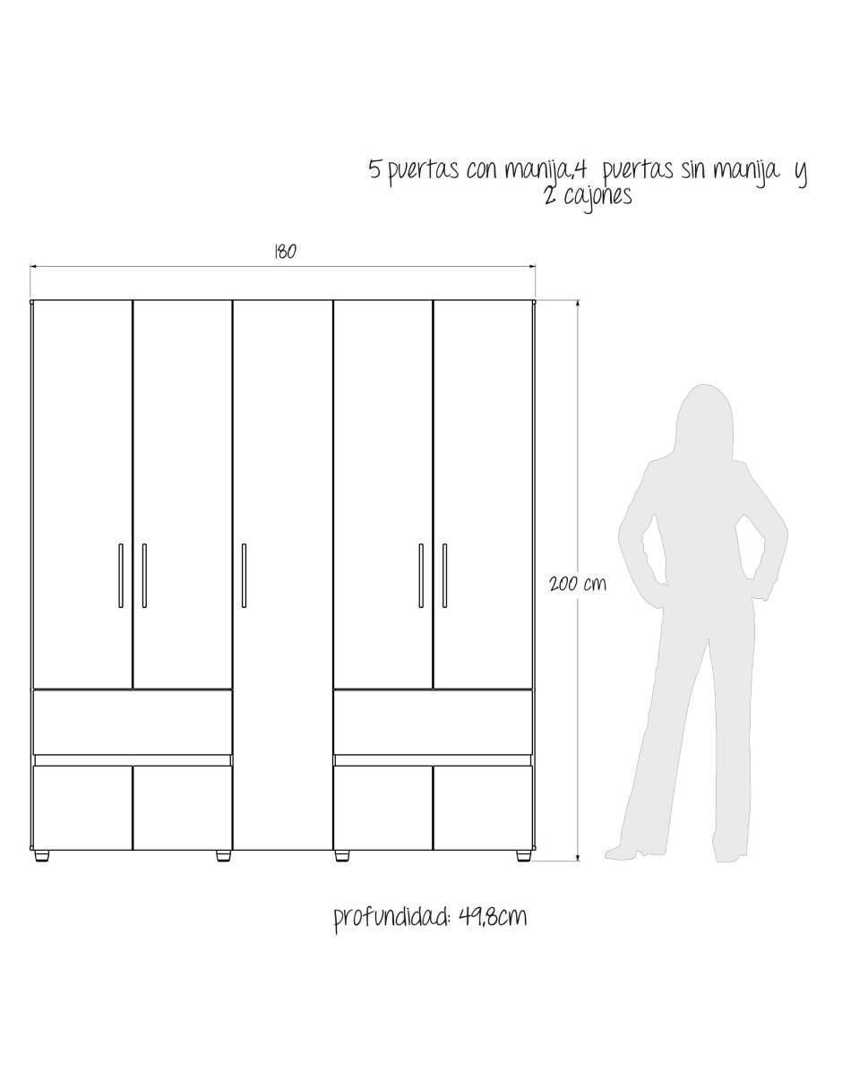 Armario armable M01813Cl-GSWE de aglomerado 10