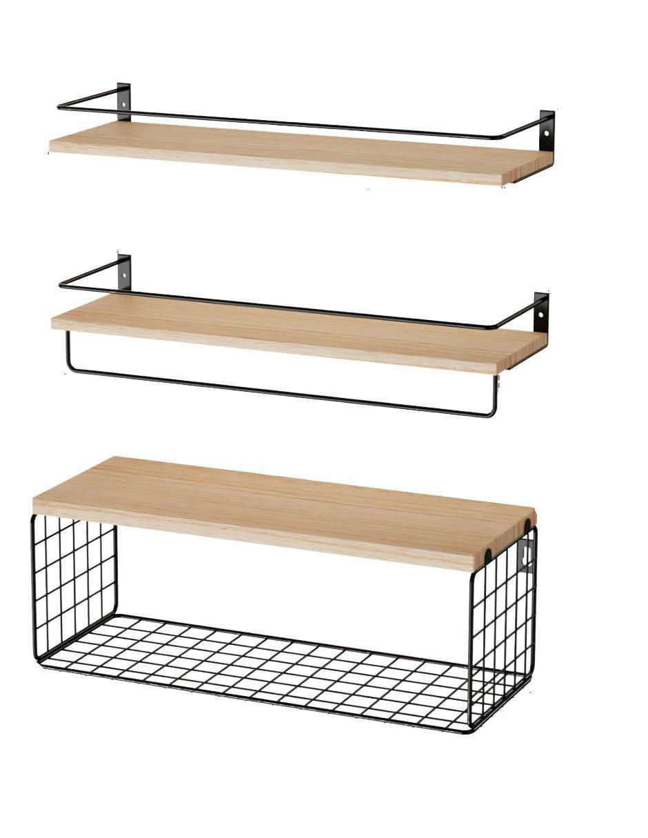 Repisa armable de madera con metal Repisa armable de madera con metal
