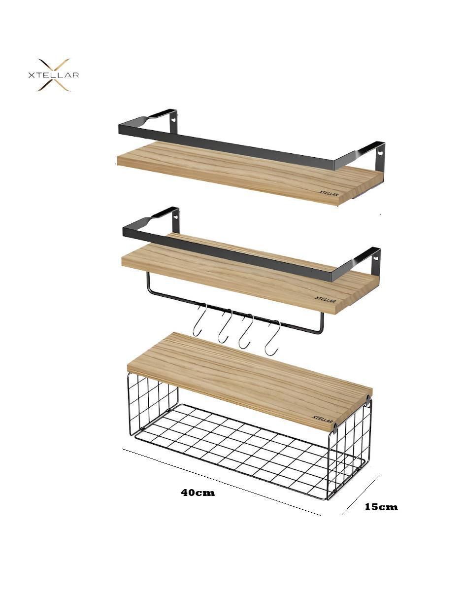 Repisa armable de madera con metal 5