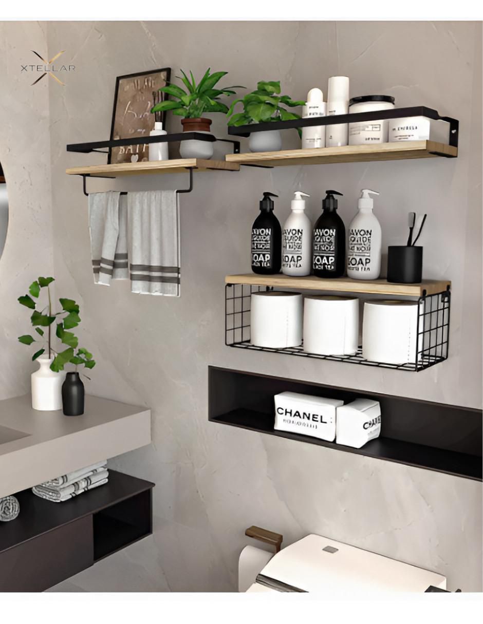 Repisa armable de madera con metal 3