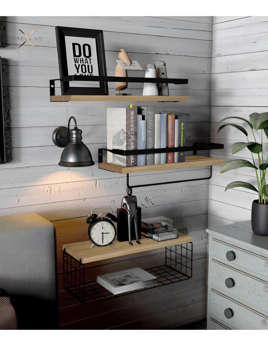 Repisa armable de madera con metal 4