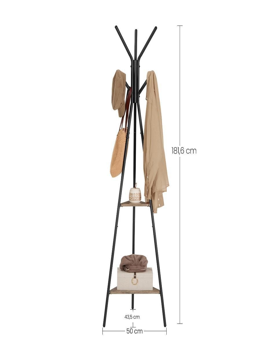 Perchero de piso Colten de MDF 5 ganchos 4