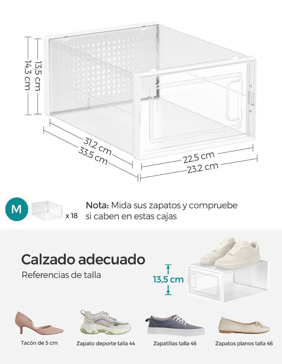 Zapatera armable caja almacenadora Dennys para 12 pares de zapatos adulto 4