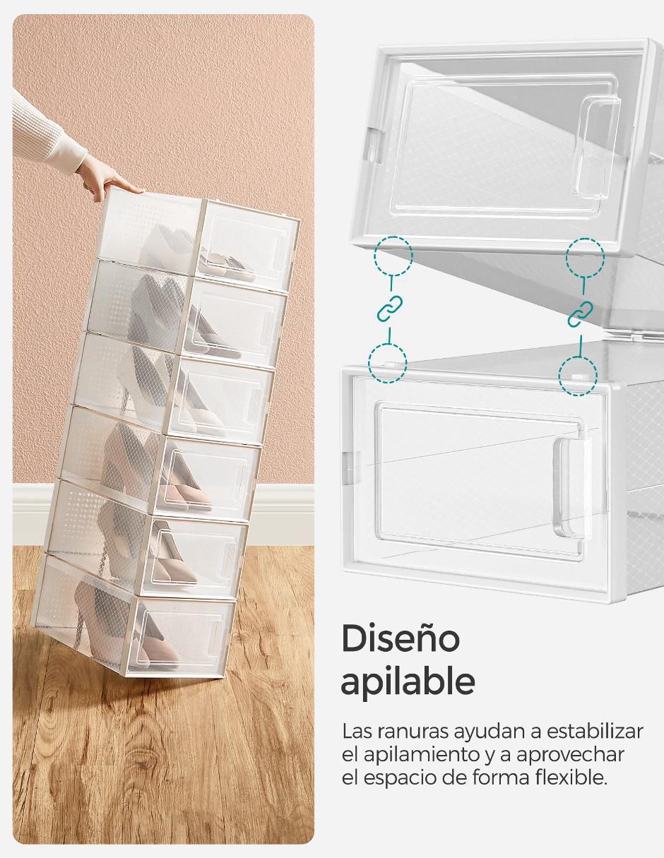 Zapatera armable caja almacenadora Dennys para 12 pares de zapatos adulto 3