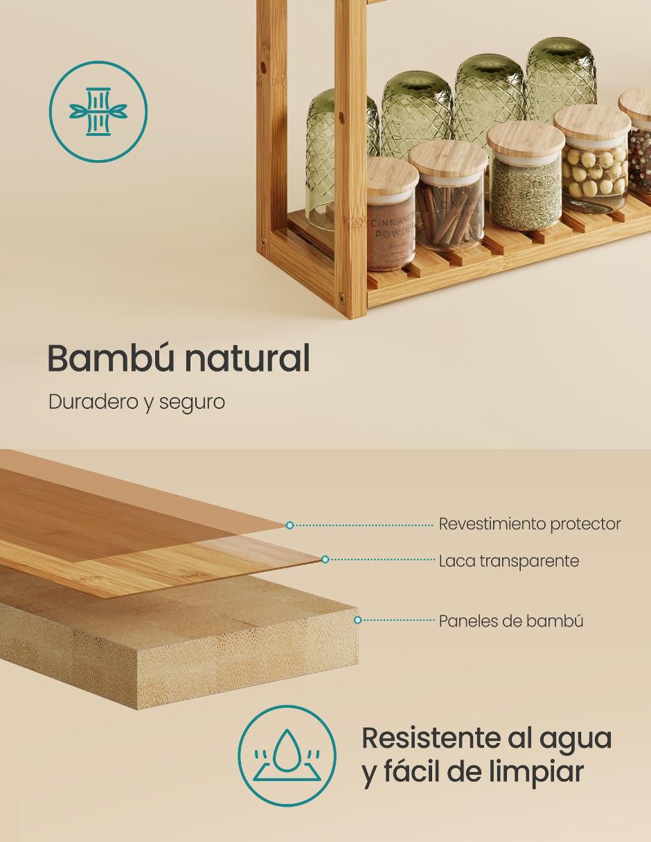 Estante de bambú Bambou MBCB13Y 3