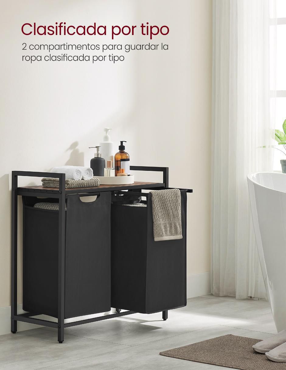 Cesto para ropa Brenta de metal 2