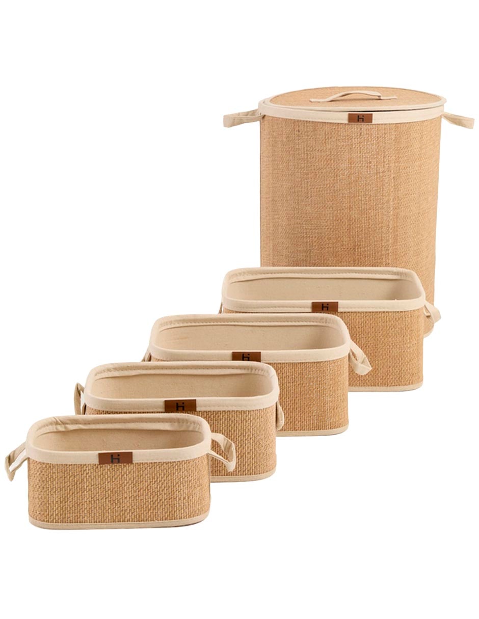 Set cesto multiusos Natura de bambú