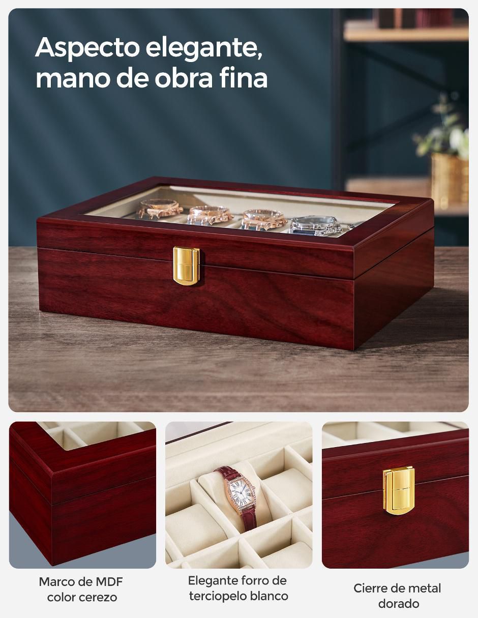 Caja reloj Anicia rectangular 3