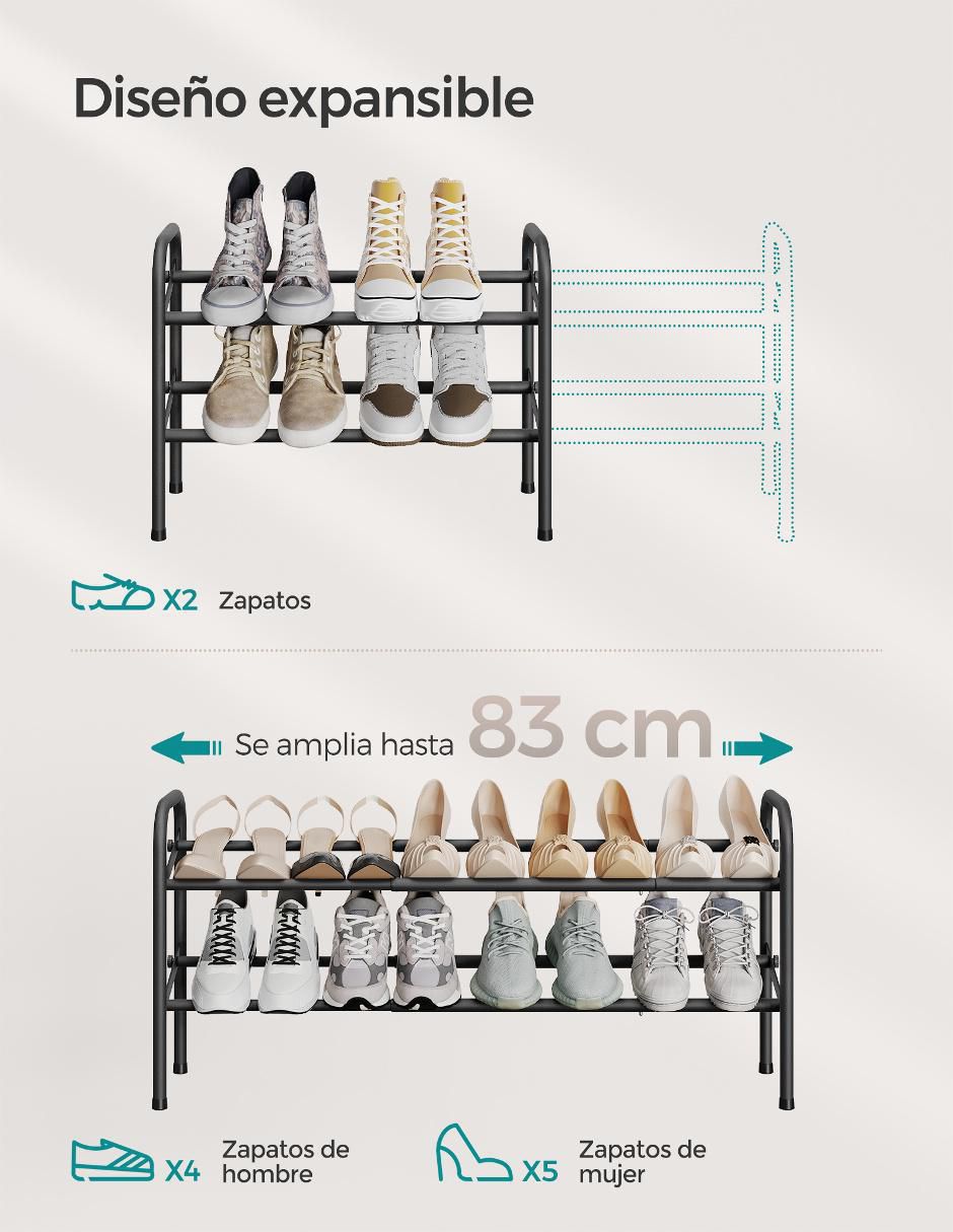 Zapatera armable mueble Davian para 10 pares de zapatos 2
