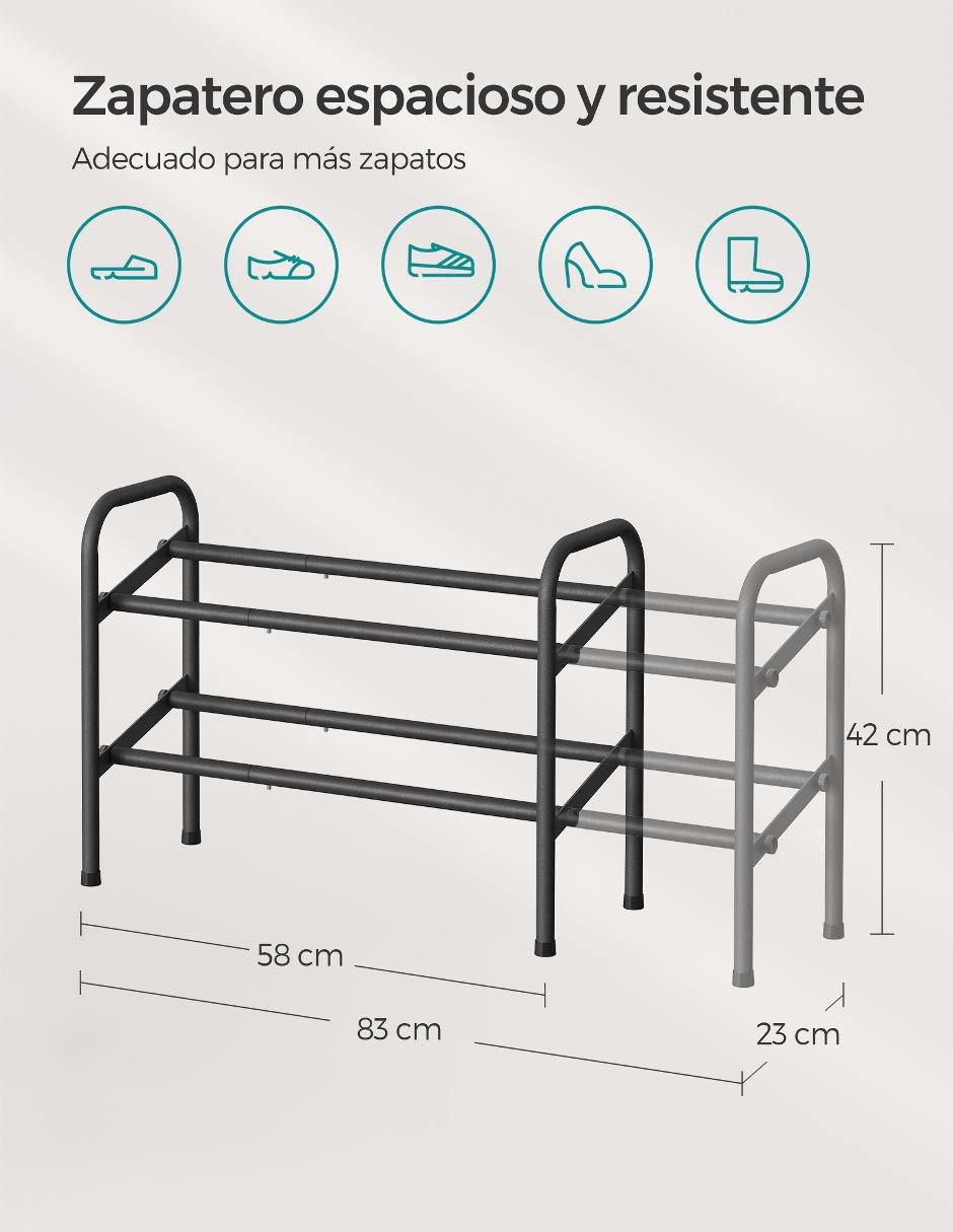 Zapatera armable mueble Davian para 10 pares de zapatos 4