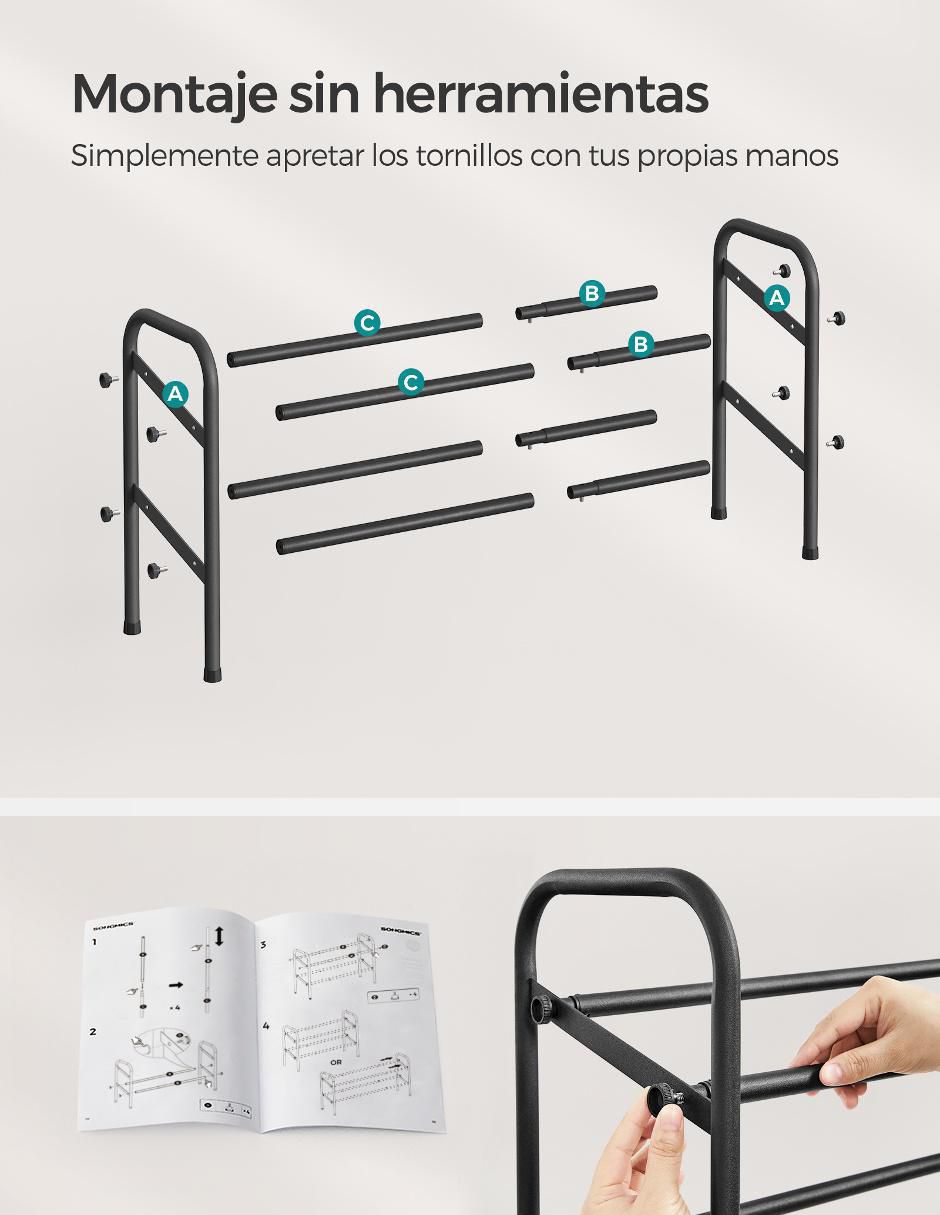 Zapatera armable mueble Davian para 10 pares de zapatos 3