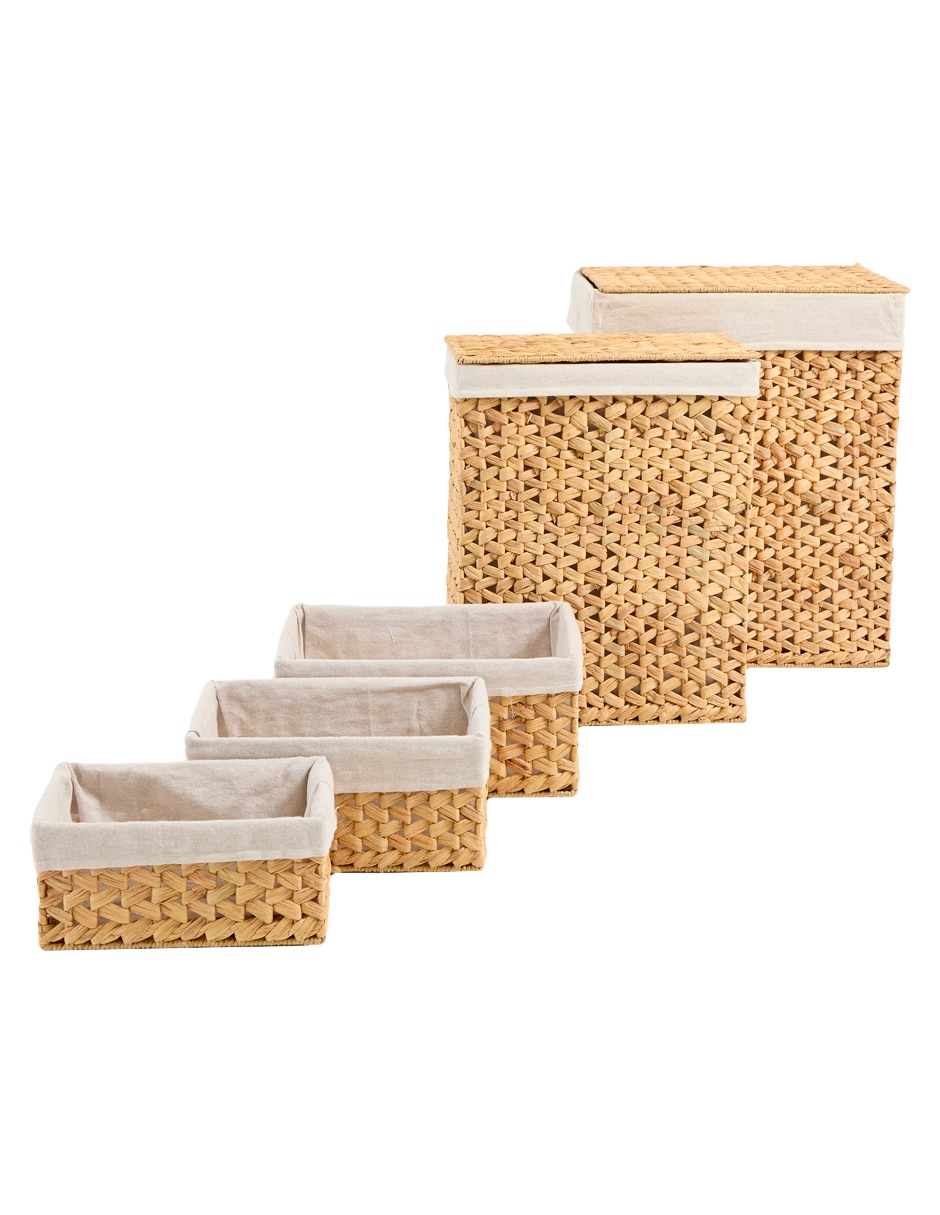 Set cesto multiusos de jacinto de agua