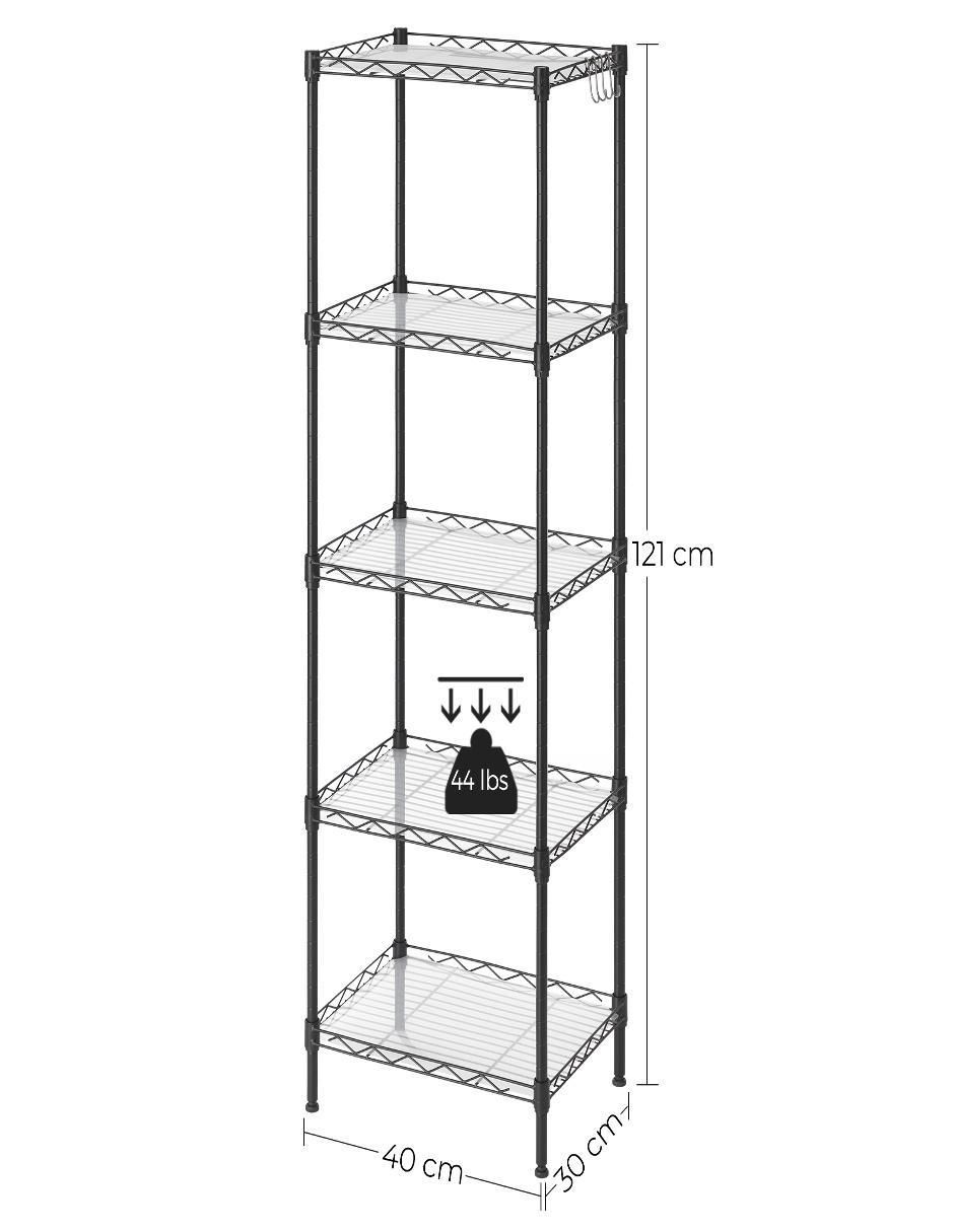 Estante de acero Dalten MLGR115B01 4
