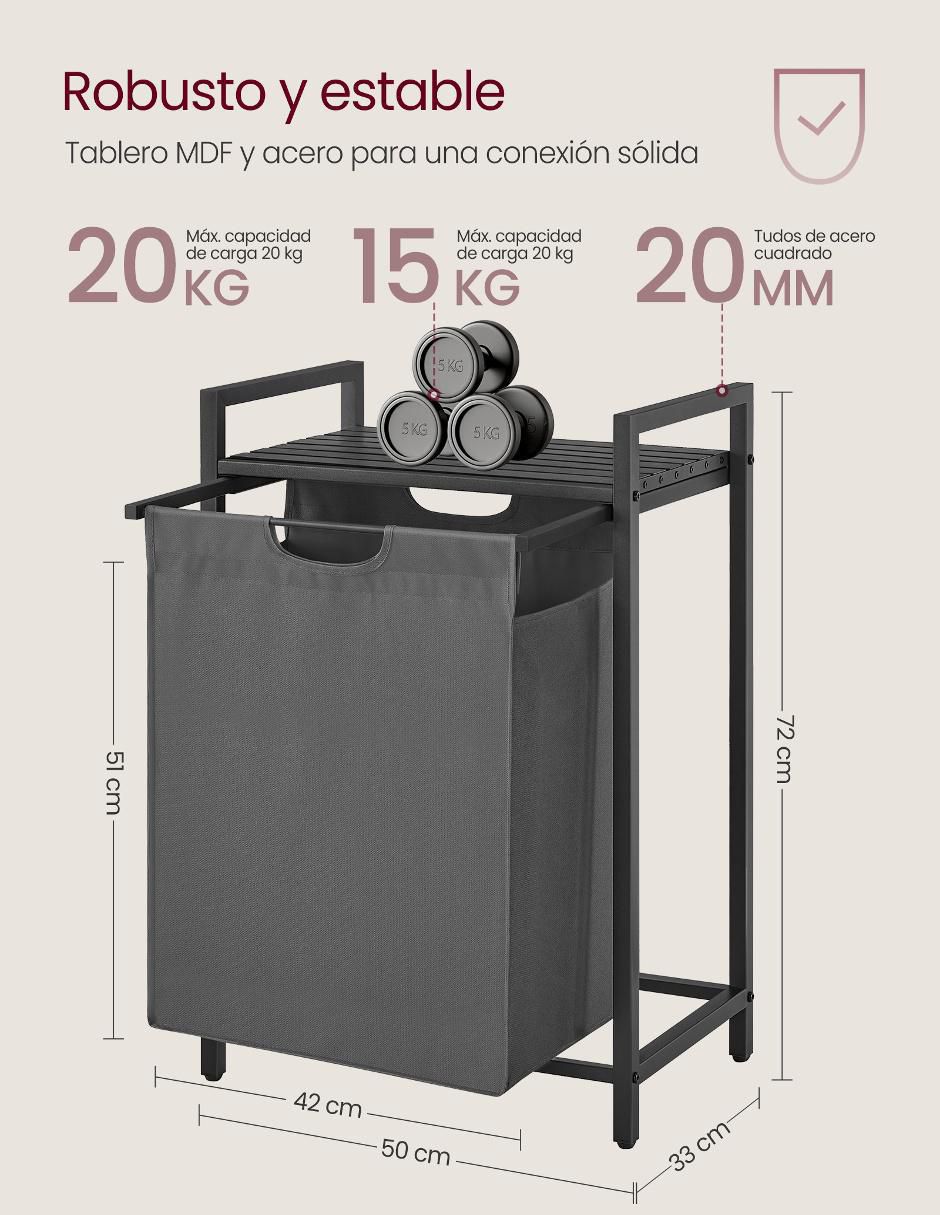 Cesto multiusos Brenta de mezcla de materiales 4
