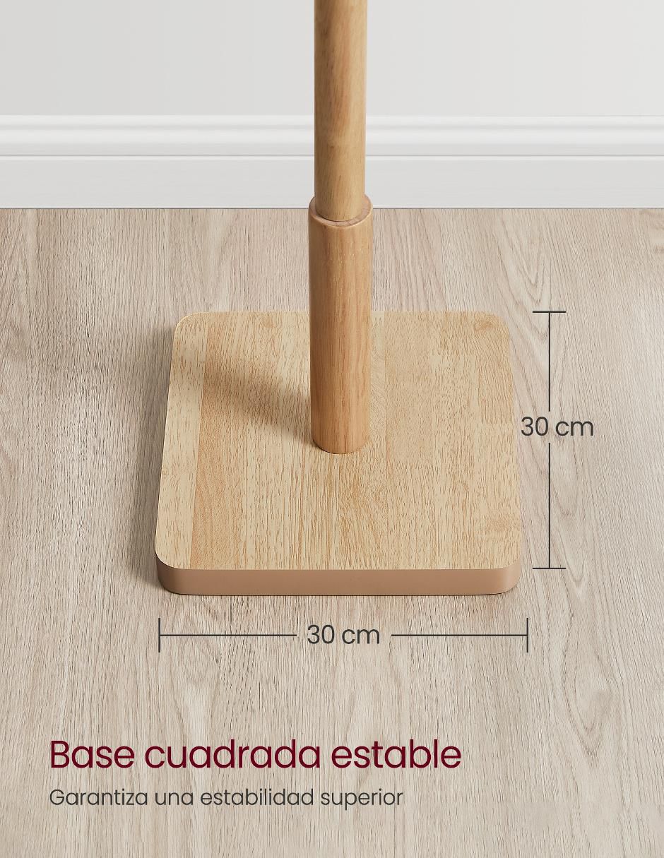 Perchero de piso Andi de madera 8 ganchos 3