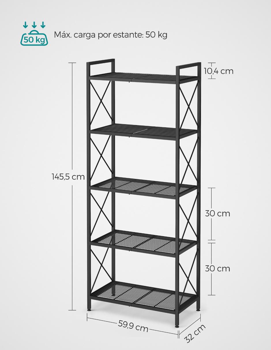 Estante de acero Darren MBSC165B01 4