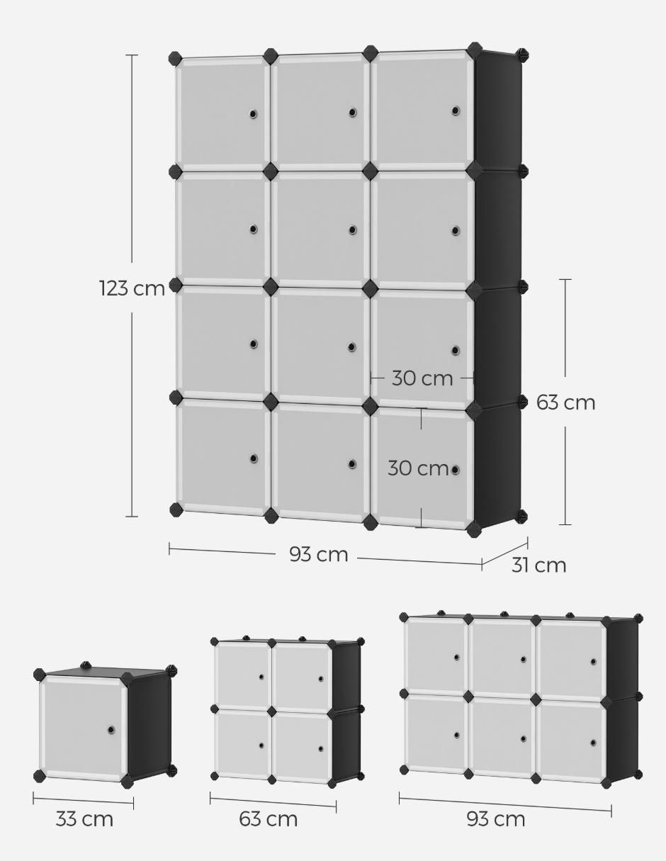 Set de organizador multiusos armable Damion 4