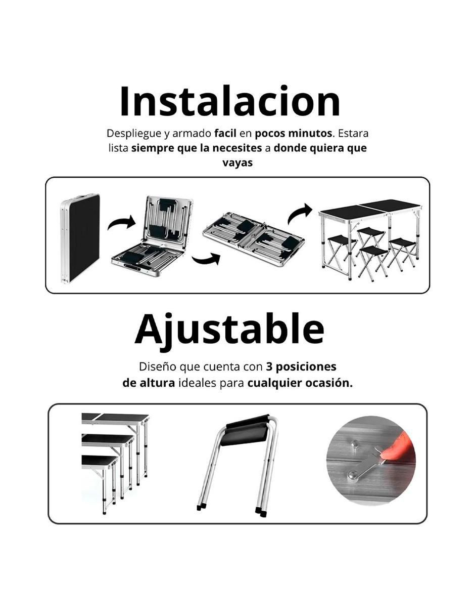 Mesa con silla de plástico 4