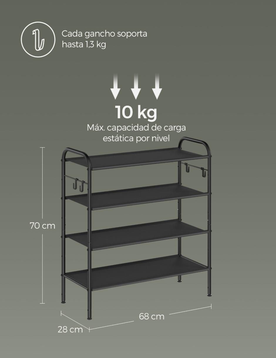 Zapatera armable mueble Davian para 12 pares de zapatos adulto 4