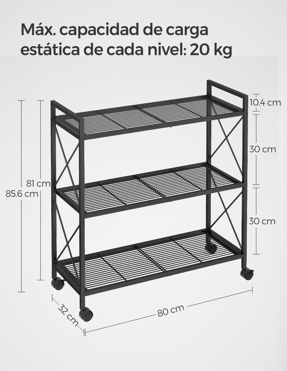 Estante de acero Darren mbsc183b01 4