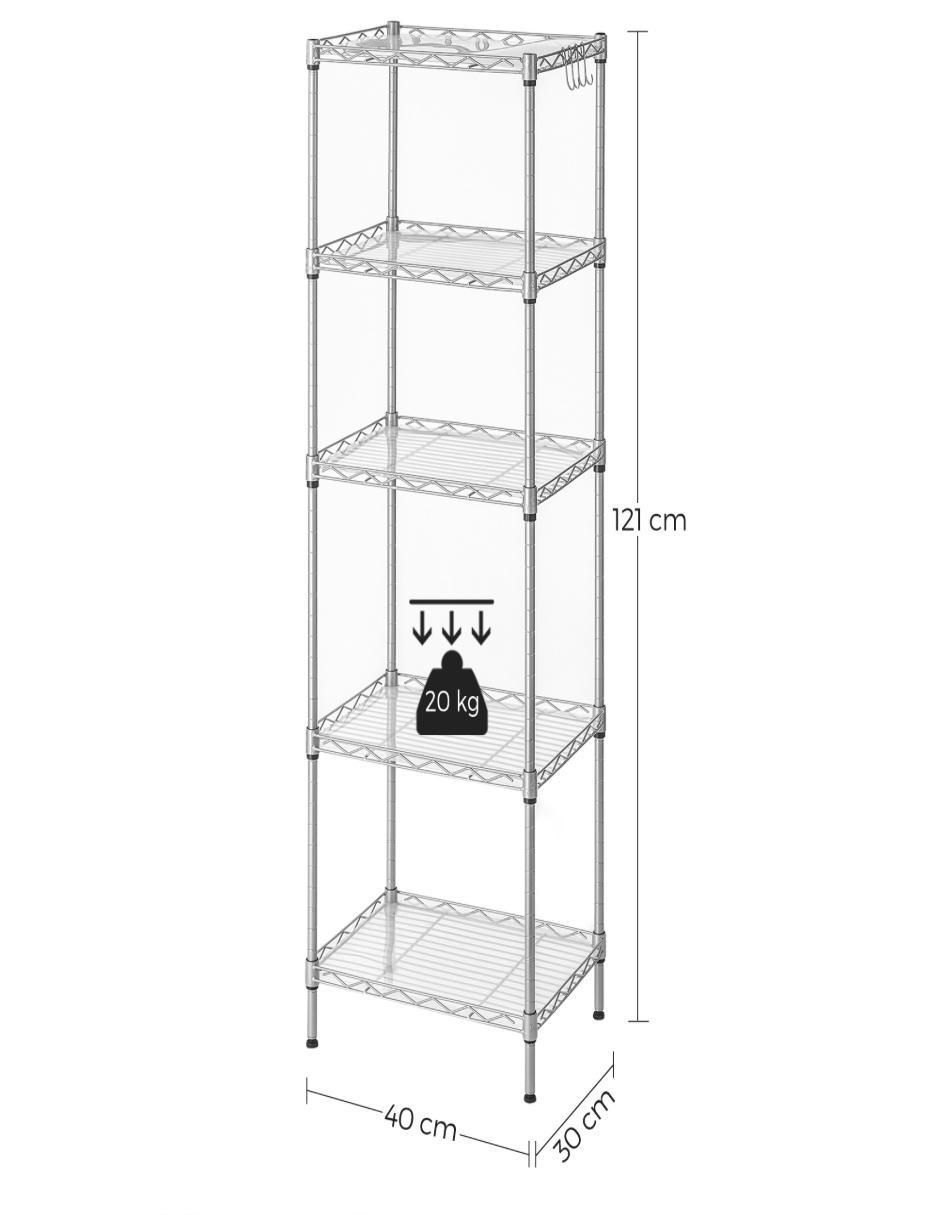 Estante de plástico Dalten MLGR115e01 4