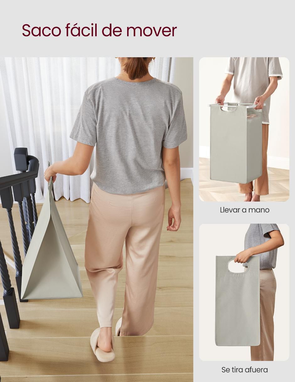 Cesto para ropa Brenta de acero inoxidable 3