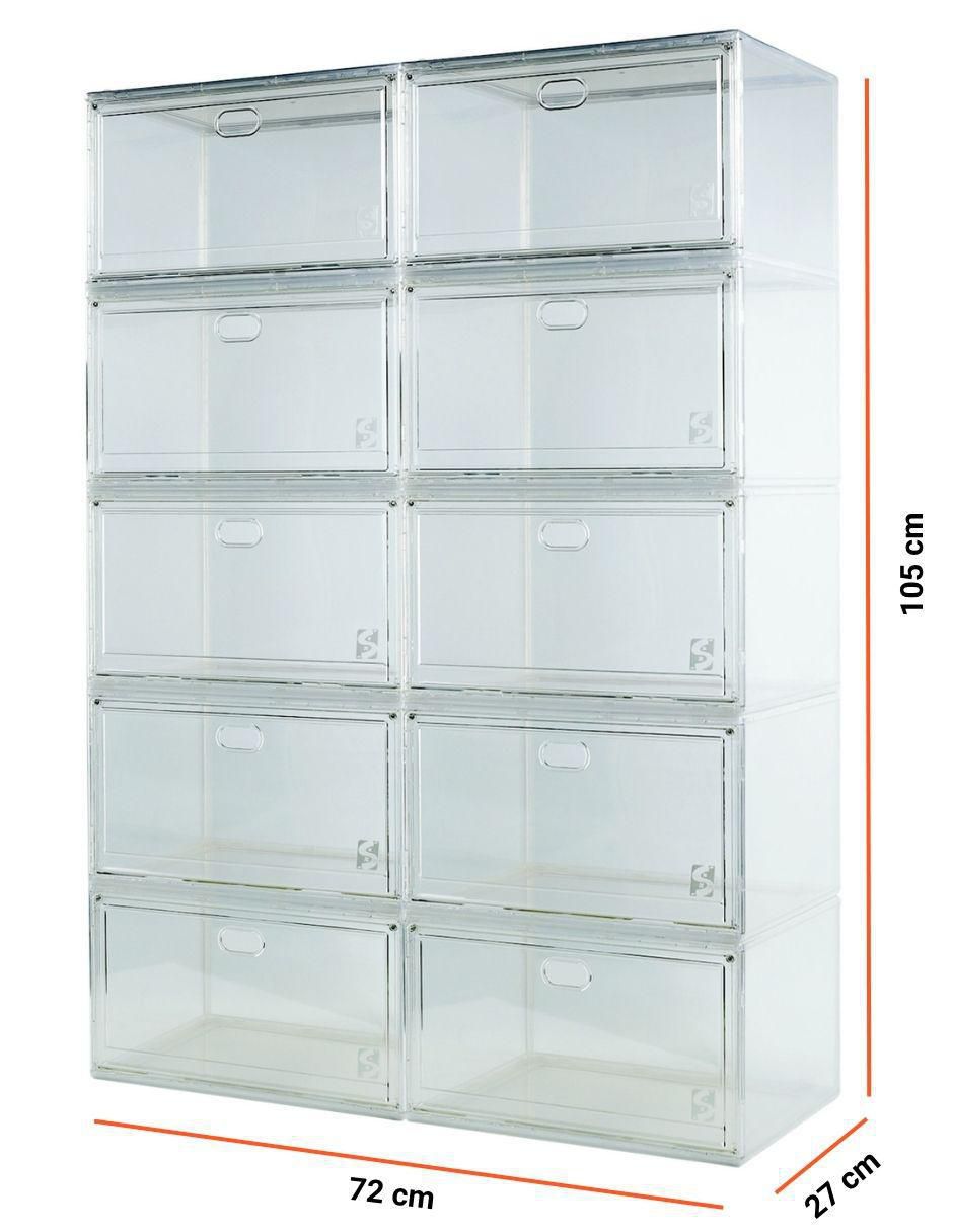 Zapatera armable caja almacenadora Shooter Box para 10 pares de zapatos 10