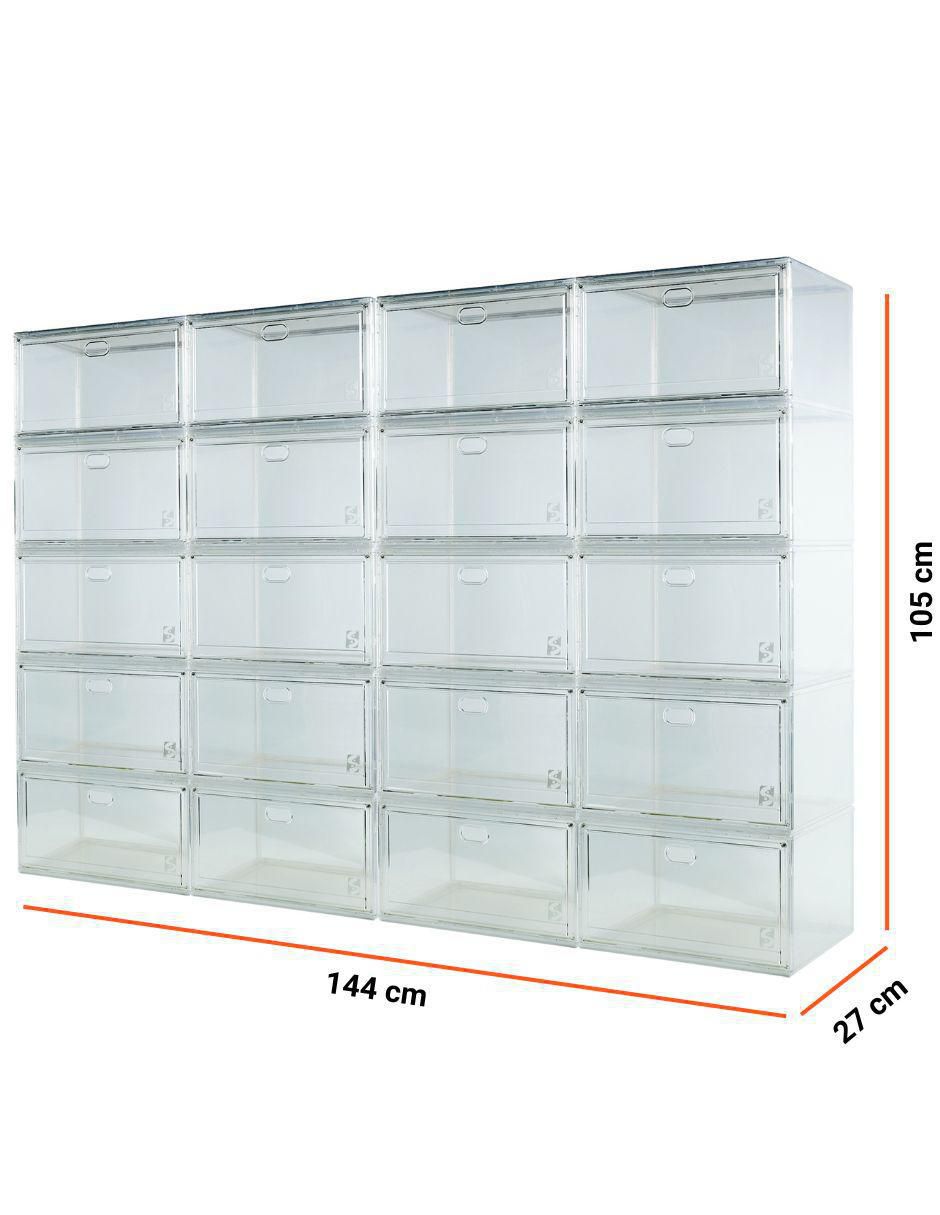 Zapatera armable Shooter Box para 20 pares de zapatos adulto 10