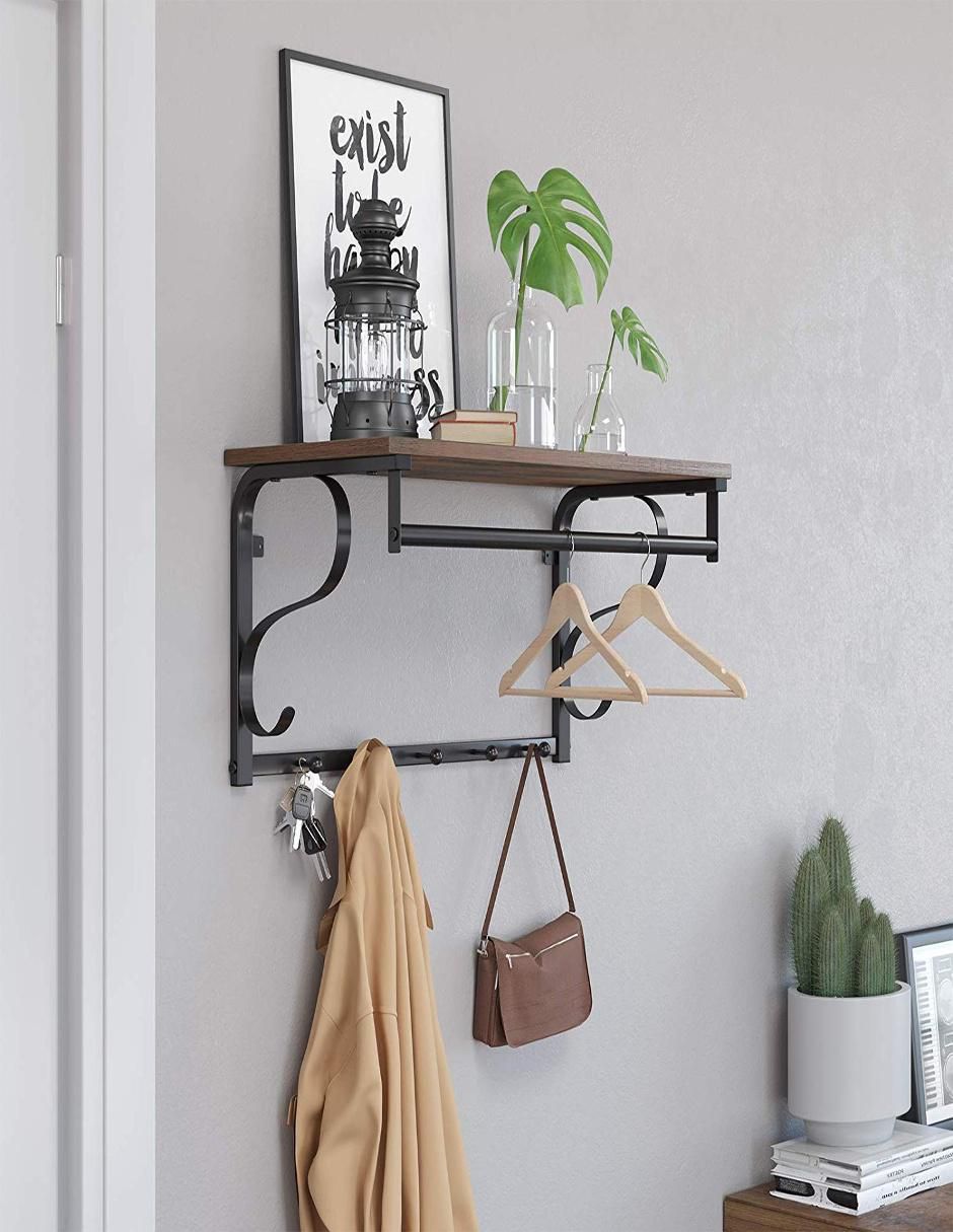 Perchero de pared Colex de madera 2 ganchos 3