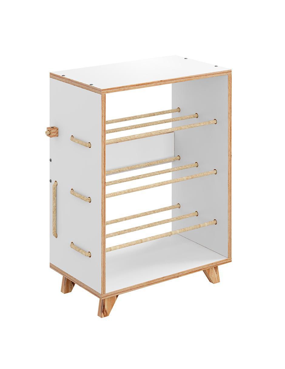 Zapatera mueble armable Cordel para 6 pares de zapatos adulto
