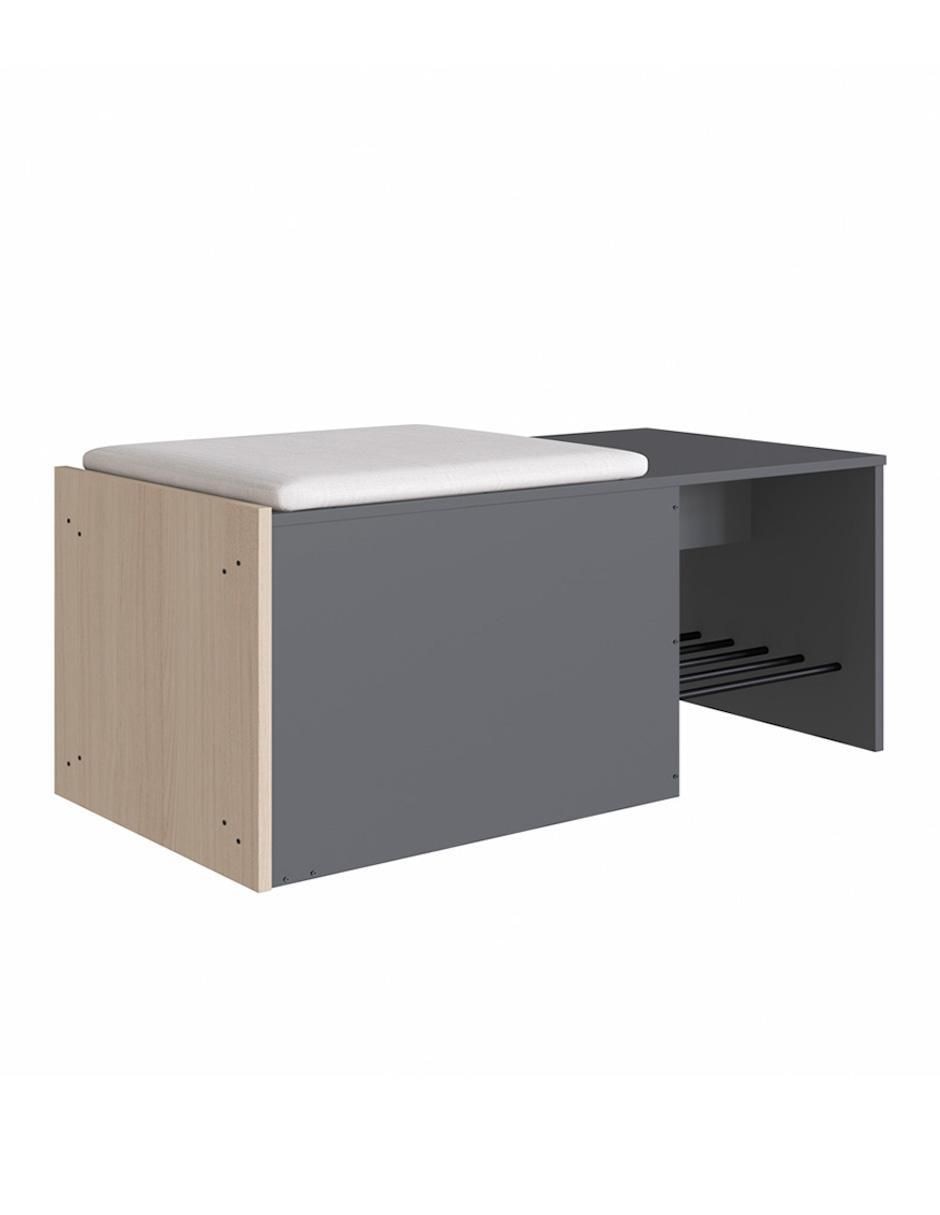 Zapatera armable mueble flow con banca para 6 pares de zapatos adulto