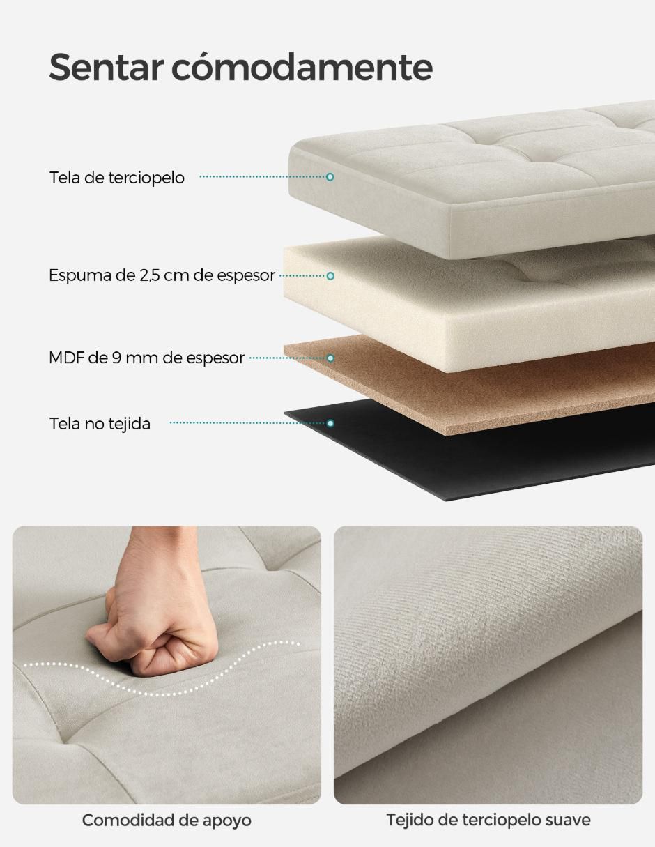 Taburete Mazie de MDF