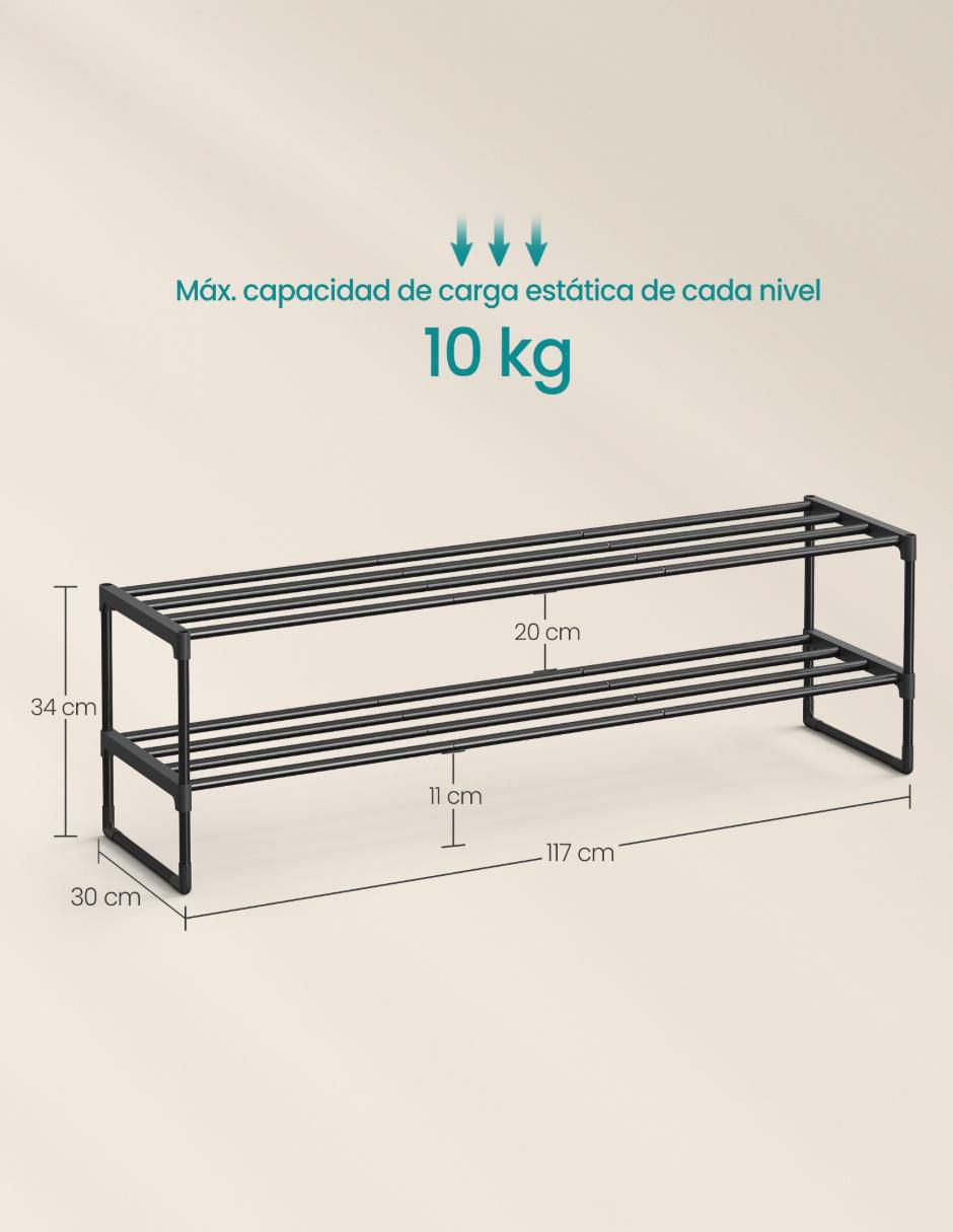 Zapatera armable tubular Deky para 12 pares de zapatos adulto 6