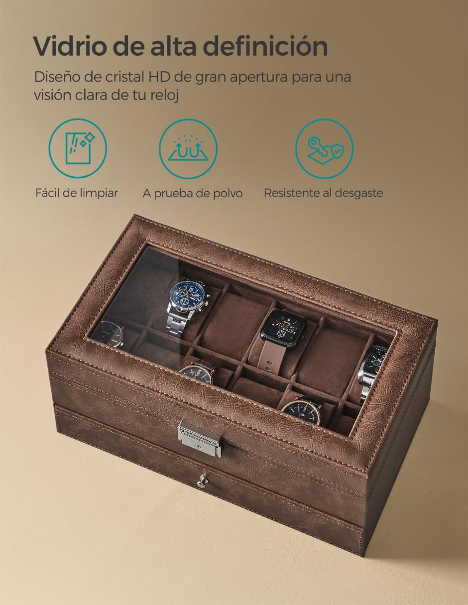 Caja reloj Bridie rectangular con 1 pieza 3