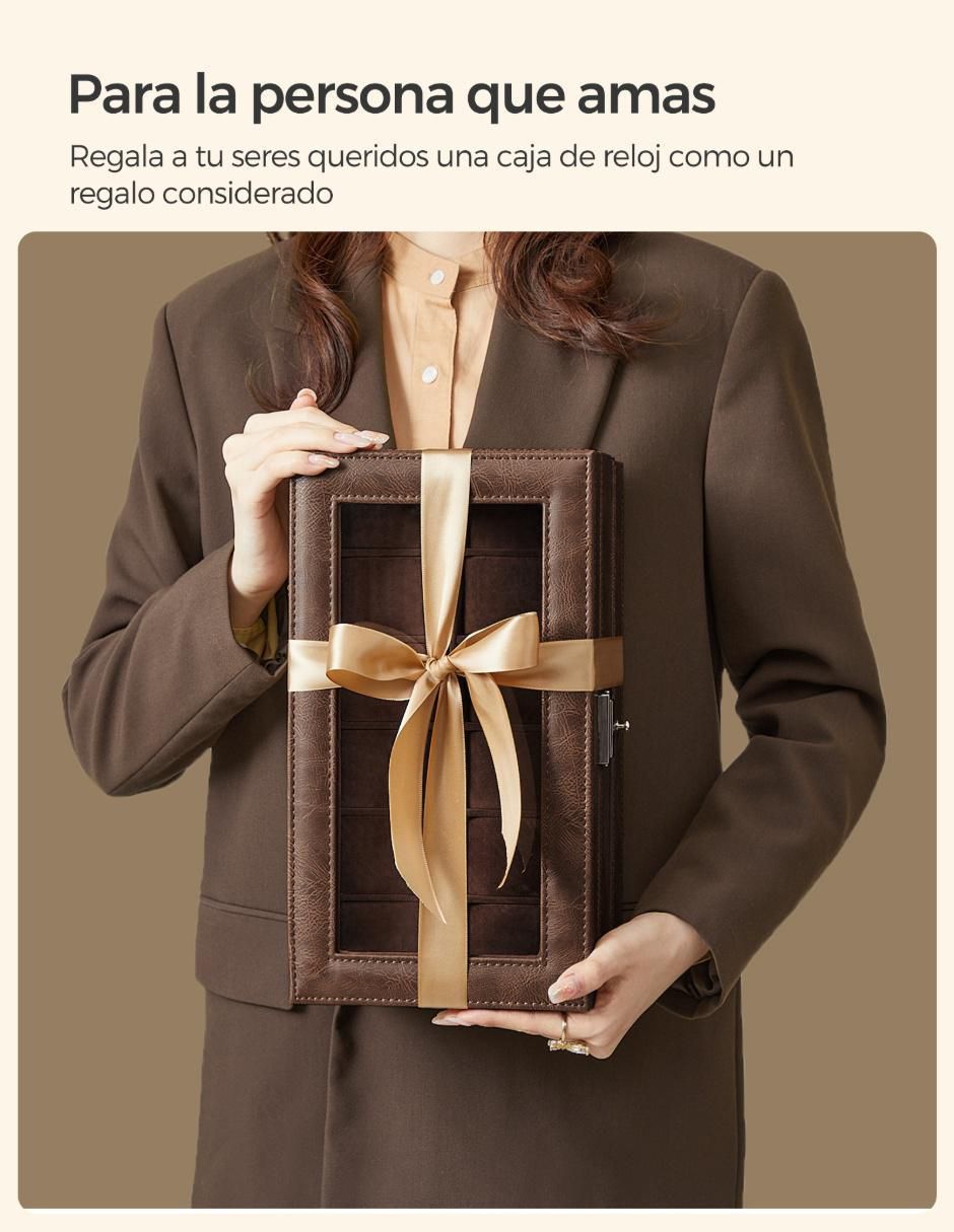 Caja reloj Bridie rectangular con 1 pieza 5