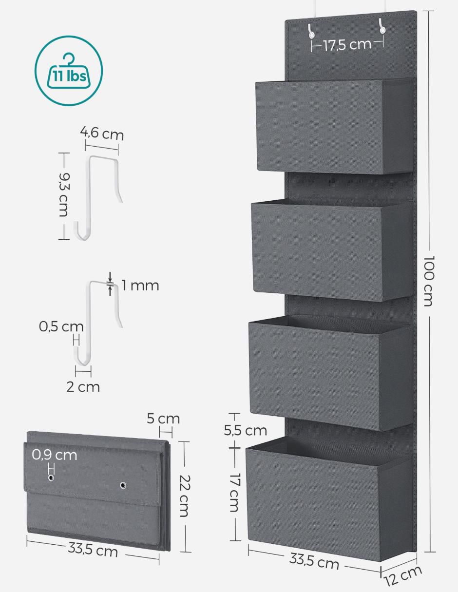 Organizador colgante armable Trent 6