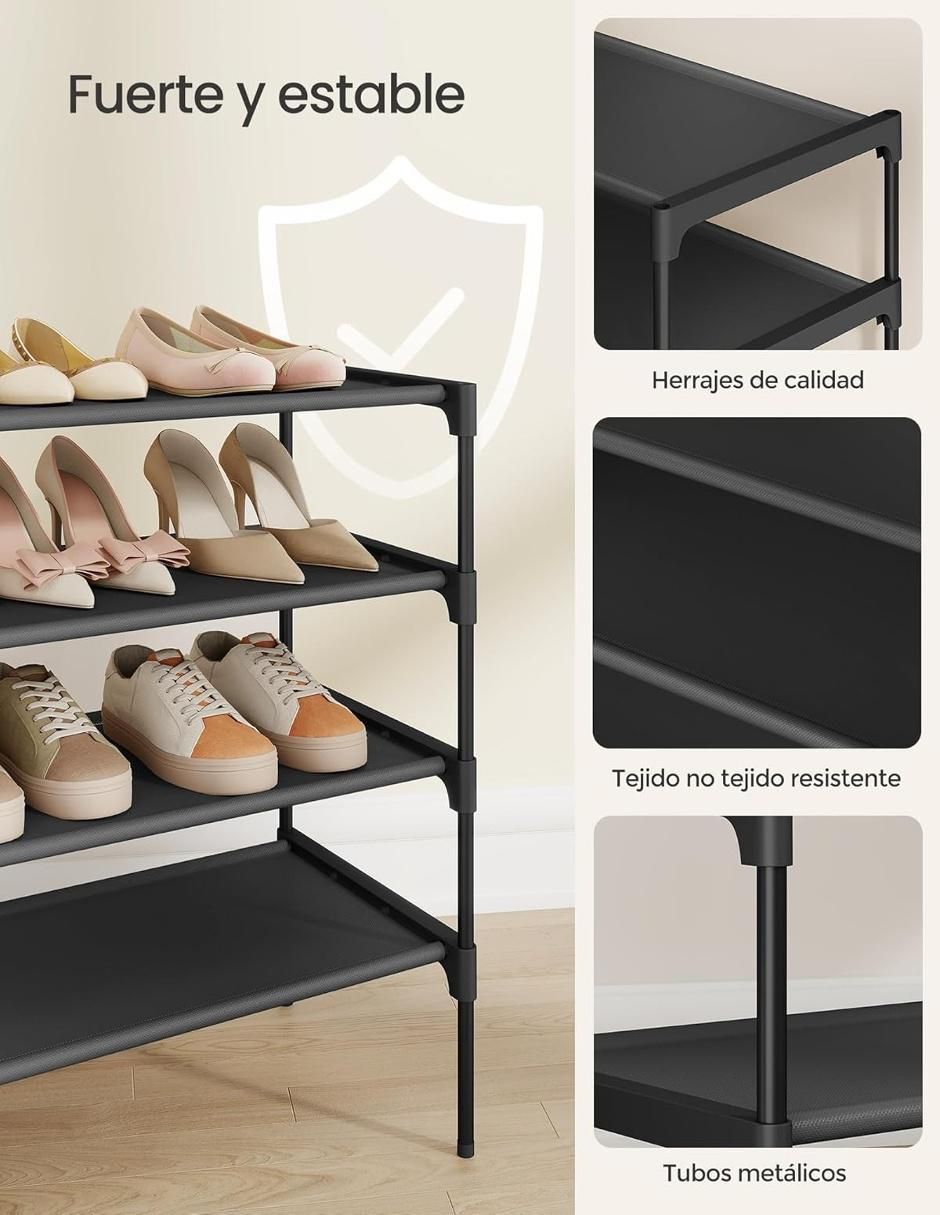 Zapatera armable mueble Rylan para 15 pares de zapatos adulto 2