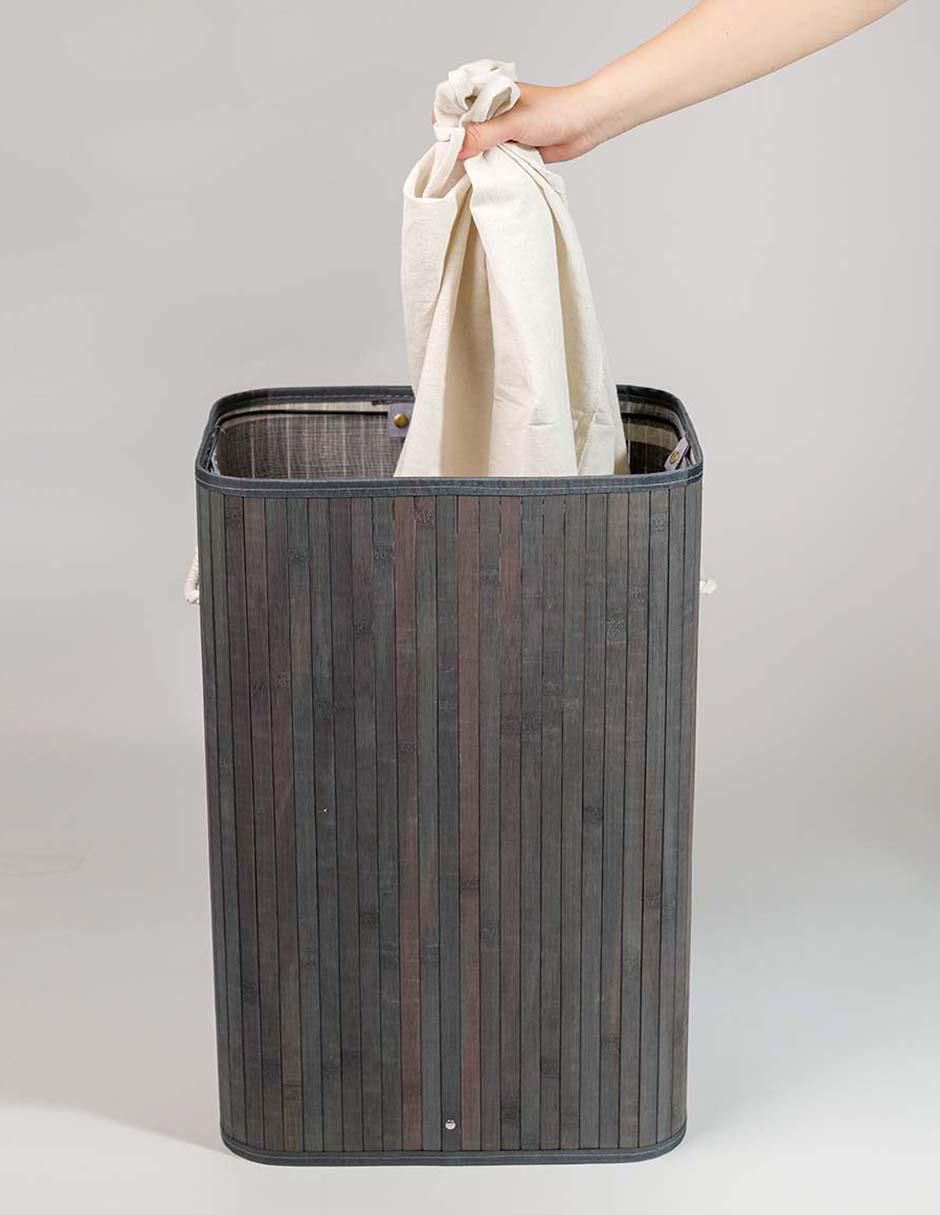 Cesto para ropa de bambú 3
