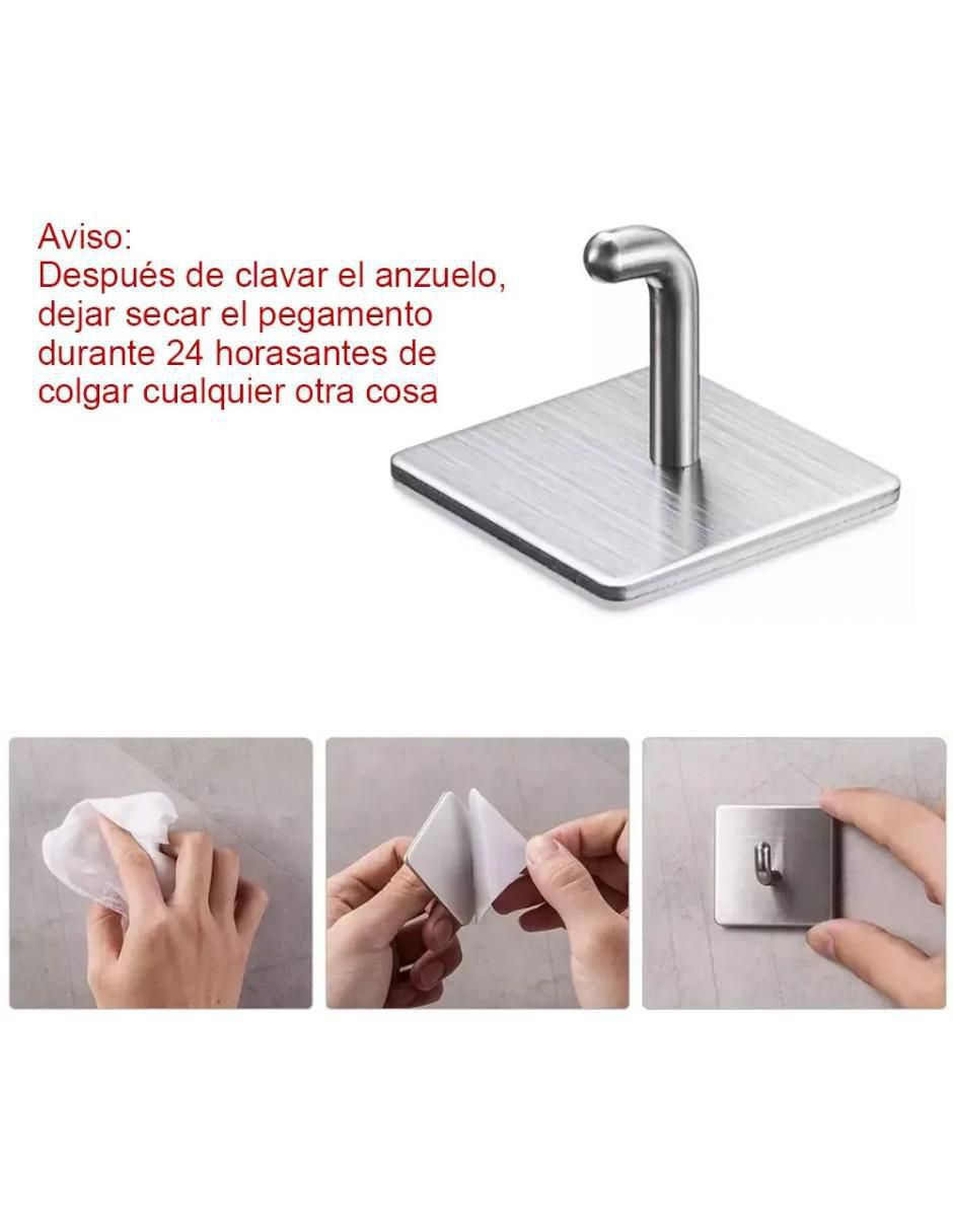 Perchero de pared de acero inoxidable 6 ganchos 4