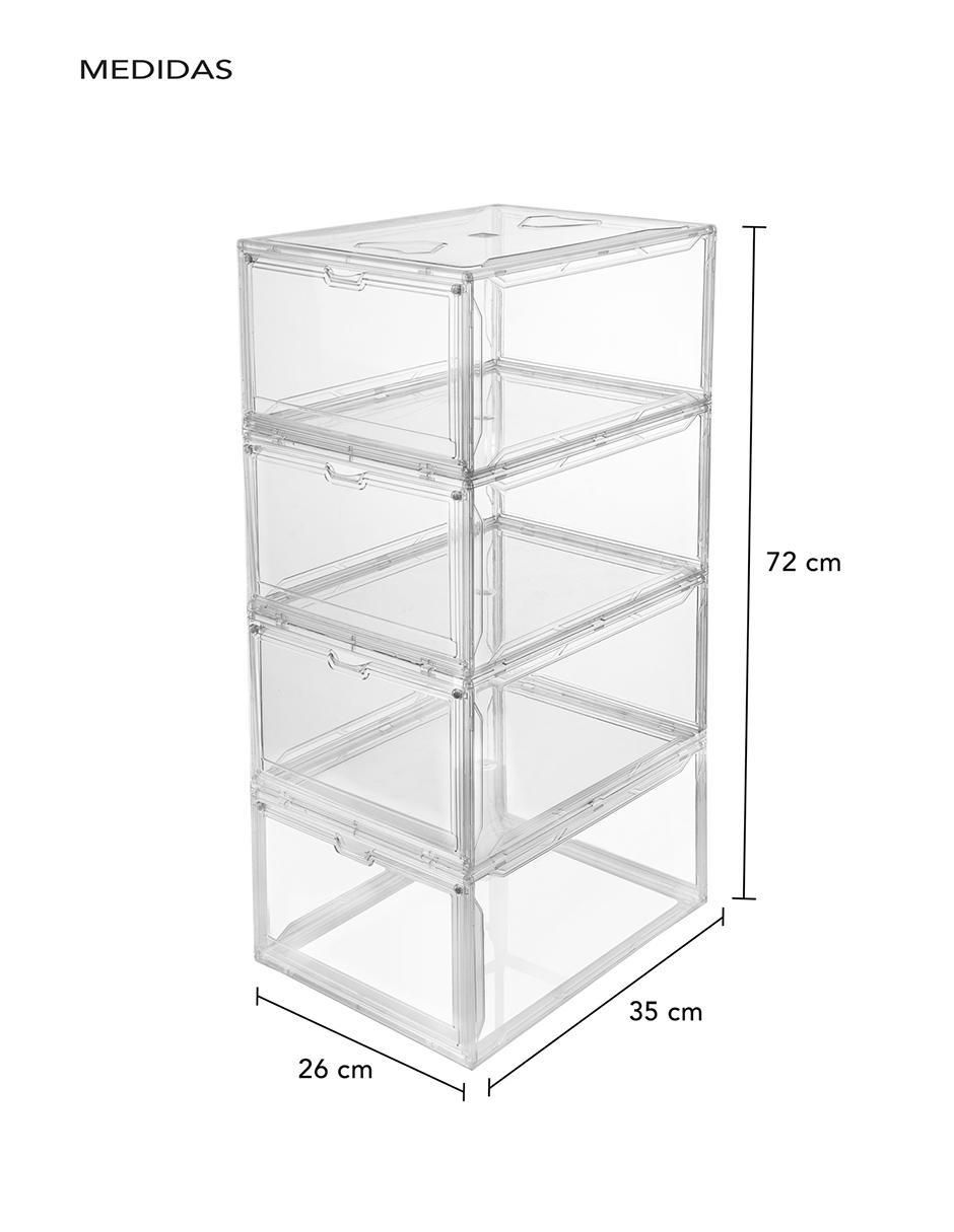 Zapatera armable caja almacenadora para 4 pares de zapatos adulto 10