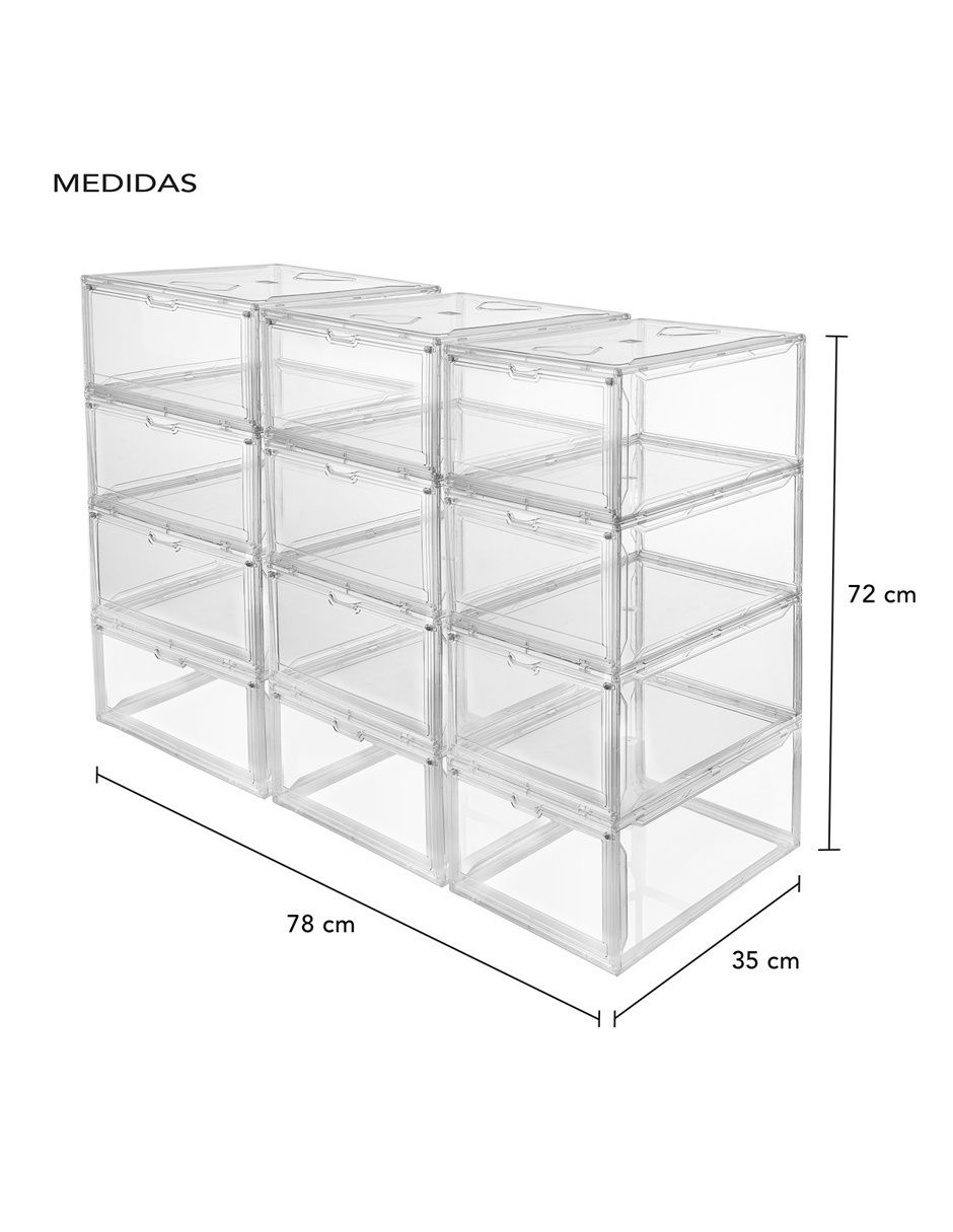 Zapatera armable caja almacenadora para 12 pares de zapatos adulto 6