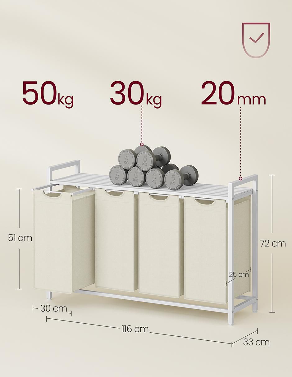 Cesto para ropa Brenta de acero 5