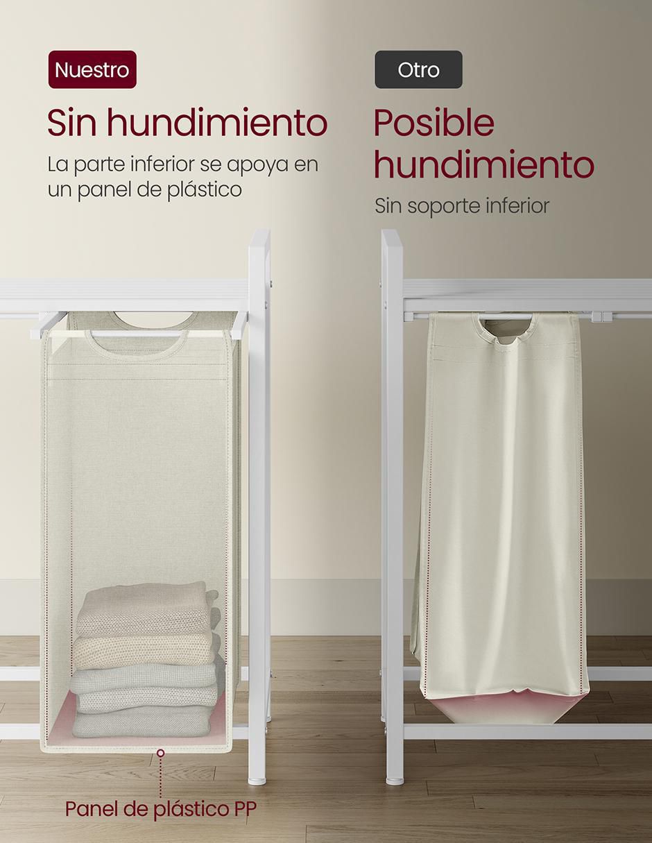 Cesto para ropa Brenta de acero 3