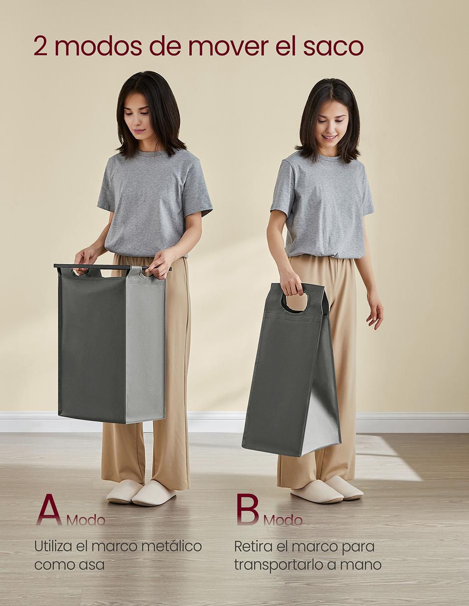 Cesto para ropa songmics home brenta "de" acero