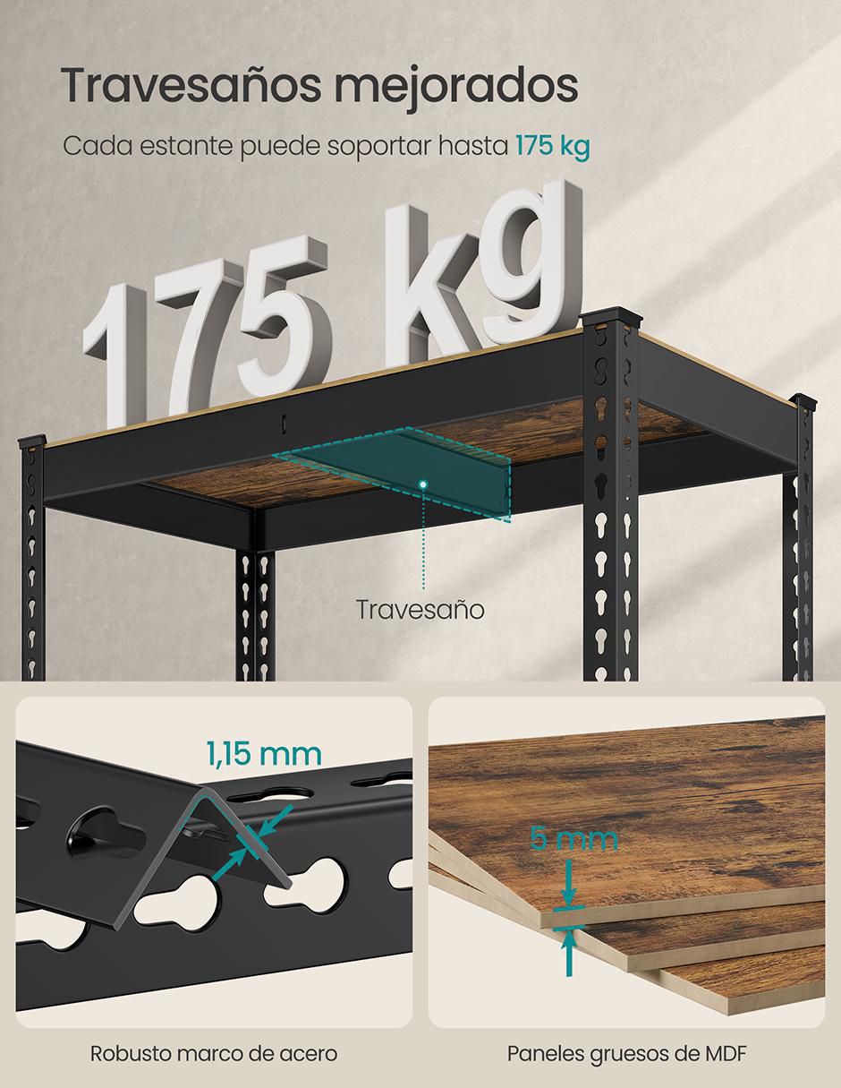 Estante de MDF Cozory MGLR450B11 3