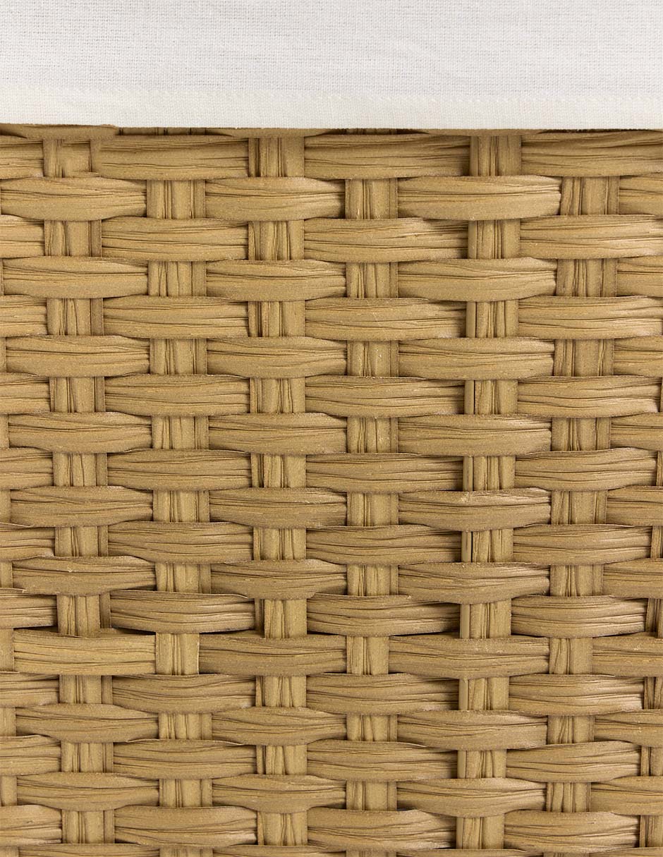 Cesto para ropa de mezcla de materiales 4