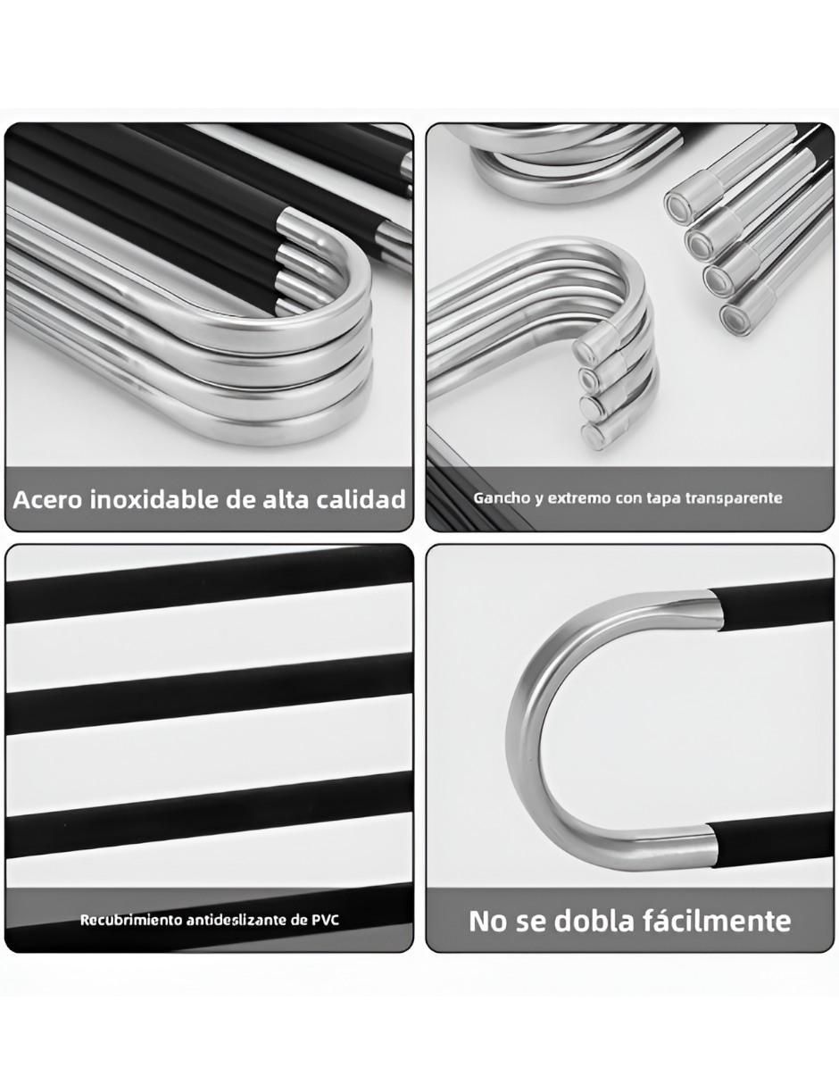Set gancho para pantalón de acero inoxidable 4 piezas 3