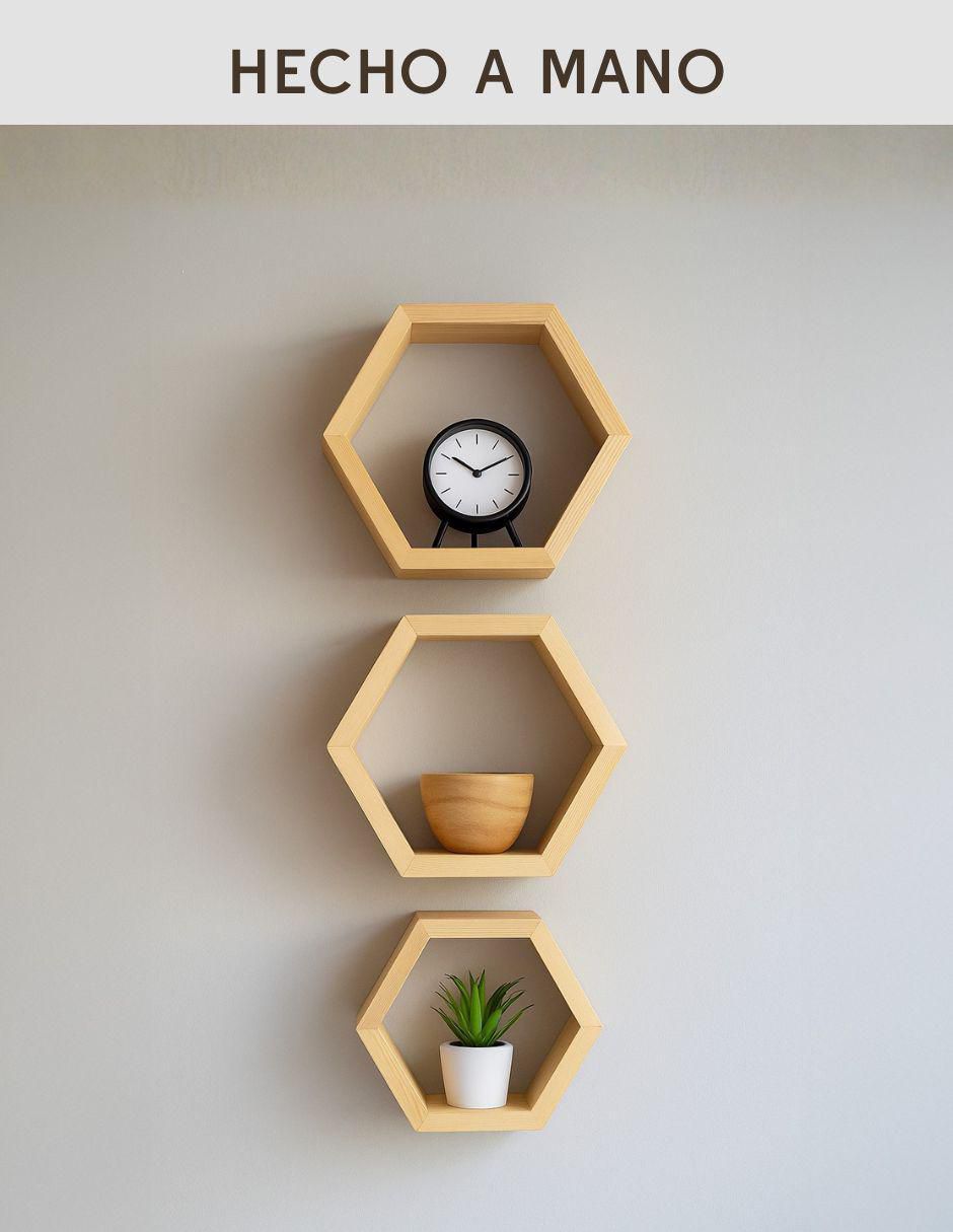 Set de repisas de madera pino 8