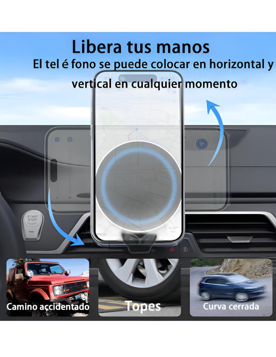 Porta celular portátil fijación imán 3