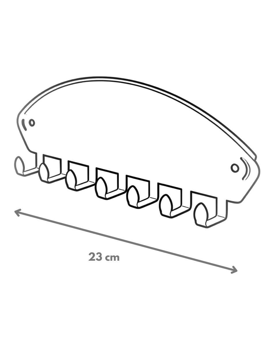 Perchero de pared de metal 7 ganchos 4